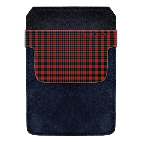 DekoPokit™ Leather Bottle Opener Pocket Protector w/ Designer Flap - Red Plaid - SMALL