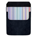 DekoPokit™ Leather Bottle Opener Pocket Protector w/ Designer Flap - Pastel Stripes - LARGE