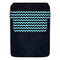 DekoPokit™ Leather Bottle Opener Pocket Protector w/ Designer Flap - Teal and Black Zig Zag - LARGE