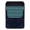 DekoPokit™ Leather Bottle Opener Pocket Protector w/ Designer Flap - Teal and Black Zig Zag - SMALL