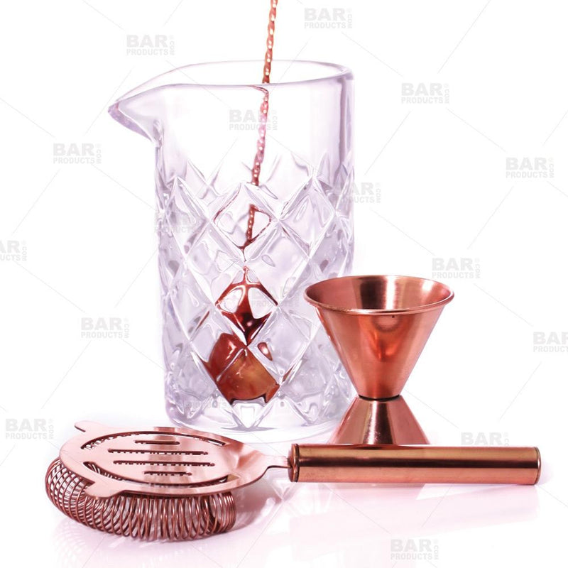 BarConic® Copper & Diamond Pattern 22 oz  Mixing Set 