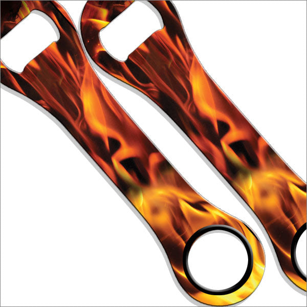 Dog Bone Bottle Opener - Flames