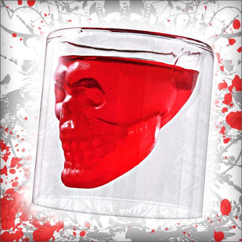 Crystal Skull Shot Glass - Doomed - 2.5 ounce