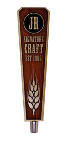 Oak Wood Beer Tap Handles - Flared Shape - Initial Signature Craft - 10 inch