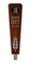 Oak Wood Beer Tap Handles - Flared Shape - Initial Signature Craft - 10 inch