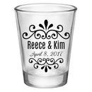  CUSTOMIZABLE - 1.75oz Clear Shot Glass - Wedding Embellishment