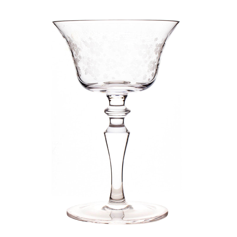 BarConic® Vintage Cocktail Glass - Etched - 4.5 ounce