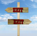 Exit Wood Arrow Sign