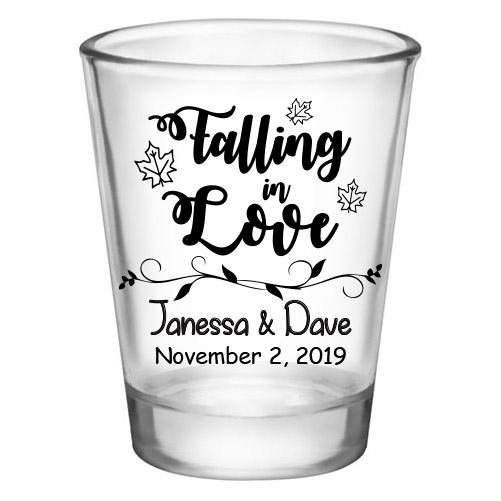 CUSTOMIZABLE - 1.75oz Clear Shot Glass - Falling In Love