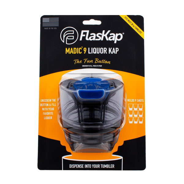 FlasKap Liquor Lid for Large Tumblers - Madic - 9oz  (Color Options)