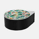 Glass Rimmer Lid - Floral Pattern