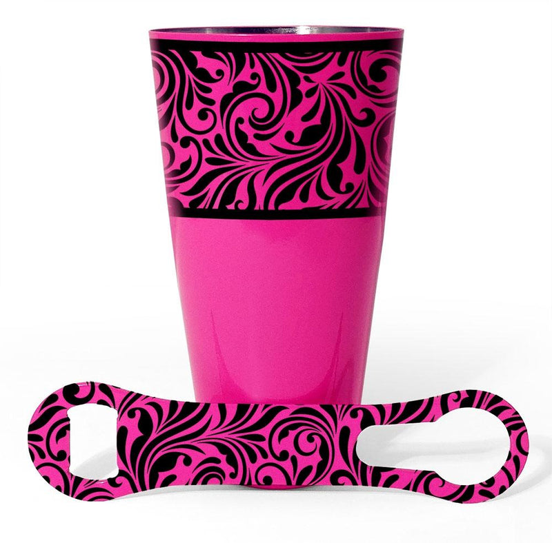 Printed Cocktail Shaker and V-Rod® Bar Set - Floral Swirl - Color Options