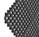 Interlocking Rubber Floor Mat-Black, Anti-fatigue