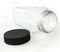 French Square Craft Bartending Jar w/ Black Lid - Clear 6oz