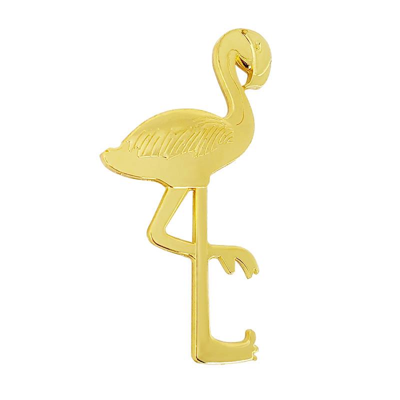 BarConic® Flamingo Zinc Alloy Bottle Opener - Gold Plated