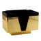 3 COMPARTMENT BAR NAPKIN CADDY - BLACK AND GOLD