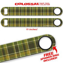 Kolorcoat™ 11" Long COLOSSAL™  Speed Bottle Opener – Green Plaid