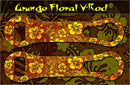 Kolorcoat V-Rod Bottle Opener -Grunge Brown and Yellow Hawaiian