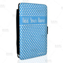 ADD YOUR NAME Guest Check Pad Holder - Blue Polka Dots