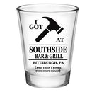 CUSTOMIZABLE - 1.75oz Clear Shot Glass - I Got Hammered