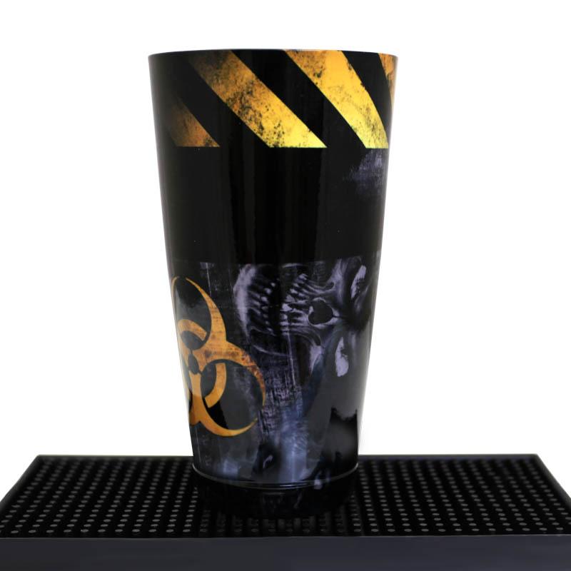 Cocktail Shaker Tin - Printed Designer Series - 28oz weighted - Grungy Hazard