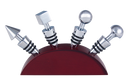 Chrome Wine Stopper Set