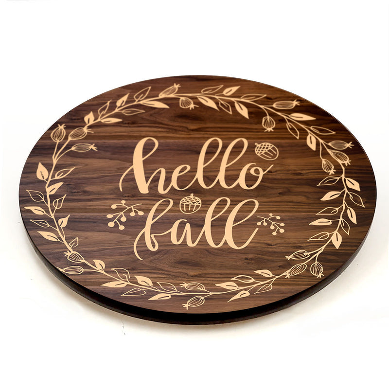 Hello Fall Lazy Susan - Size Options