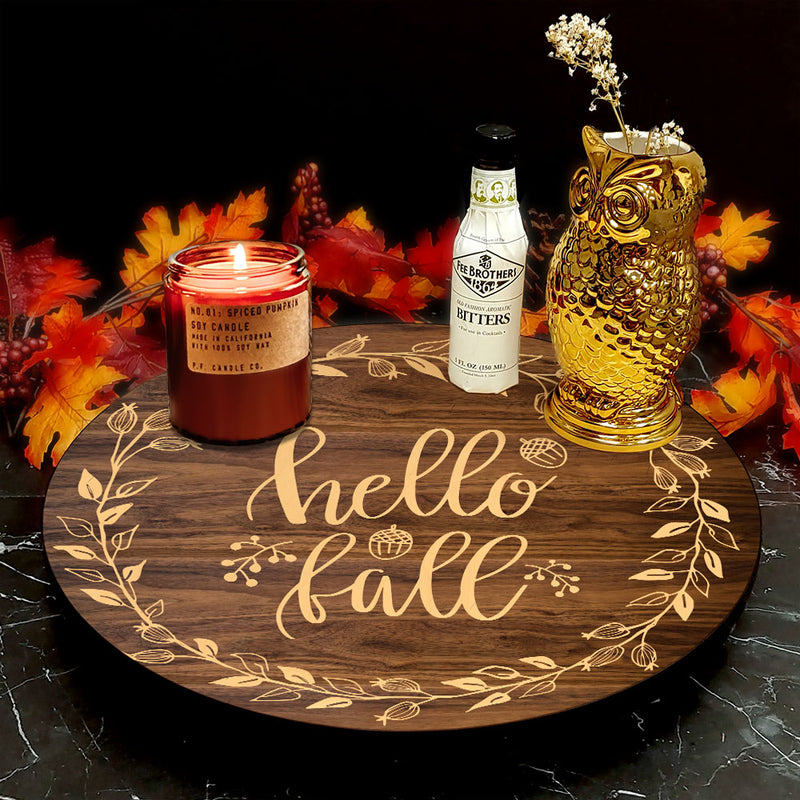 Hello Fall Lazy Susan - Size Options