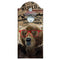 Hipster Brown Bear Wooden Bottle Opener with Magnetic Cap Catcher