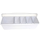 Condiment Holder (4) 1-Quart (1) 2-Quart Fruit Trays - White