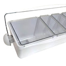 Condiment Holder (4) 1-Quart (1) 2-Quart Fruit Trays - White