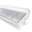 Condiment Holder (4) 1-Quart (1) 2-Quart Fruit Trays - White