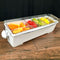 Condiment Holder (4) 1-Quart (1) 2-Quart Fruit Trays - White