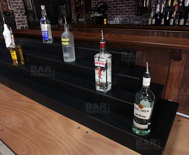 MixMaster™ 3 Tier Incremental Wooden Liquor Bottle Shelf Displays - NATURAL