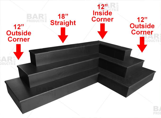 MixMaster™ 4 Tier Incremental Wooden Liquor Bottle Shelf Displays - Natural