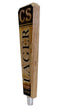 Oak Wood Beer Tap Handles - Flared Shape - Initial LAGER Design - 10 inch