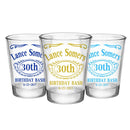 CUSTOMIZABLE - 1.75oz Clear Shot Glass - Birthday Bash