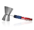 Jigger with Printed Handle Design - U.S. Flag - .75oz x 1.25oz