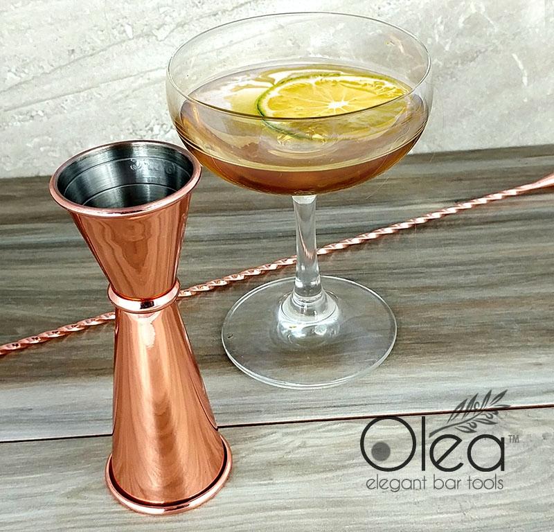 Olea™ Japanese Tall Jigger - Copper Plated - 1oz X 2oz