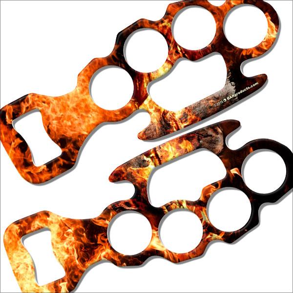 Kolorcoat™ Knuckle Buster Bottle Opener - Fire