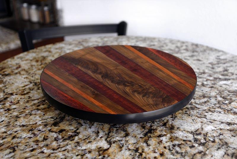 WOOD END GRAIN Lazy Susan - 3 Different Sizes - For Kitchen Table Top