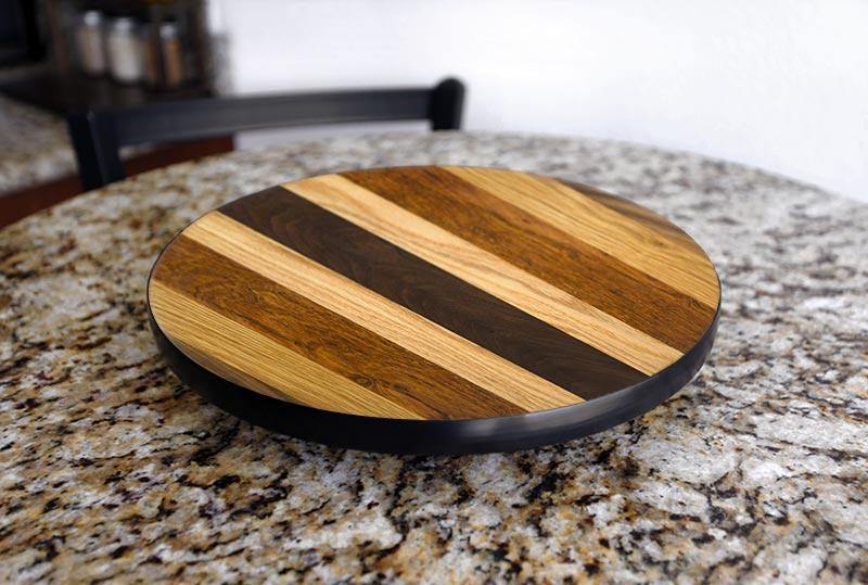 WOOD END GRAIN Lazy Susan - 3 Different Sizes - For Kitchen Table Top