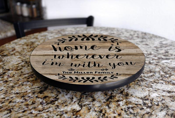 ADD YOUR NAME HOME Lazy Susan - 3 Different Sizes - Table Top