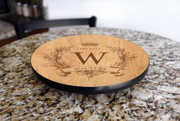 ADD YOUR NAME Lazy Susan - MONOGRAM - 3 Different Sizes - Table Top