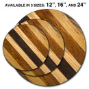 WOOD END GRAIN Lazy Susan - 3 Different Sizes - For Kitchen Table Top