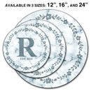 ADD YOUR NAME Lazy Susan - MARBLE MONOGRAM - 3 Different Sizes - Table Top