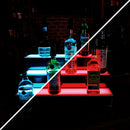 BarConic® LED Cyan Red Lights Dark Bar Pro Bottles