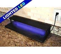 LED Counter Caddies™ with BLACK finish - 24" STRAIGHT Shelf