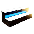 BarConic® LED Liquor Bottle Display Shelf 2 Tier Step Black Free Shipping