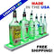 BarConic® LED Liquor Bottle Display Shelf - Low Profile - 1 Step - Diamond Plate Print - Several Lengths